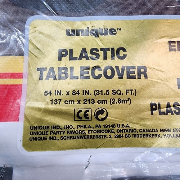 Fire Engine Dalmatian Plastic Table cover 54" X 84" 137 cm X 213 cm - Picture 5 of 5